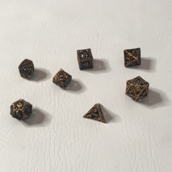 7 metal dice - Picture 1 of 2